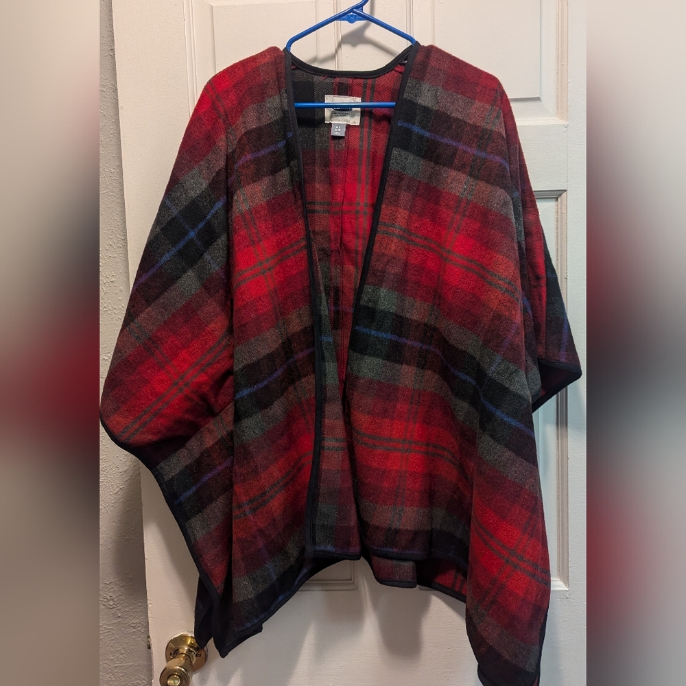 Plaid Poncho